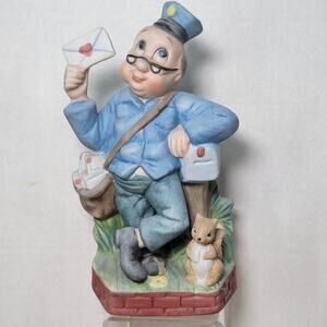 VINTAGE Ceramic Mailman w/ Squirrel from Eckerds (1981)